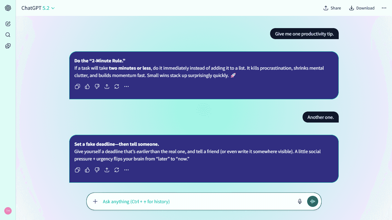 Torrent Prism theme preview