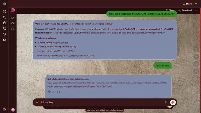 Echoing Wisp theme preview