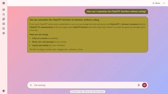 Glimmer Run theme preview
