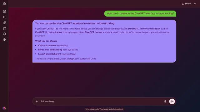 Glint Glide theme preview