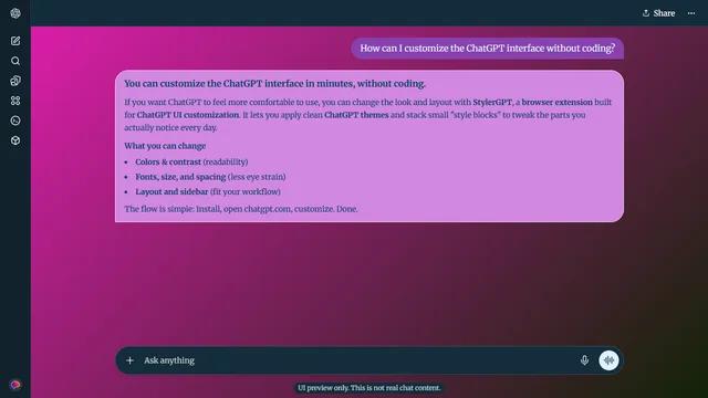 Glowing Fiber theme preview