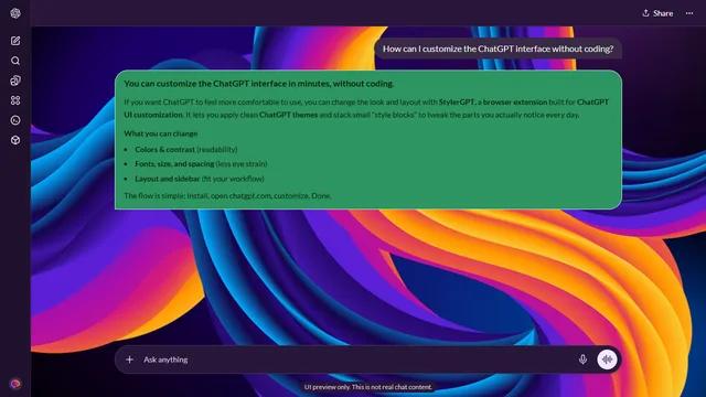 Glowing Tessell theme preview