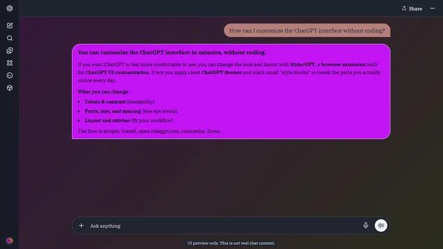 Hidden Skylane theme preview