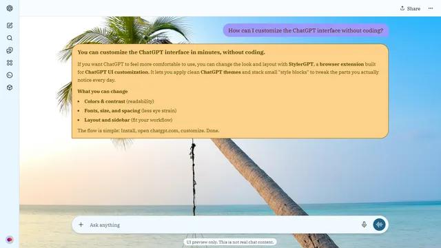 Hushed Isle theme preview