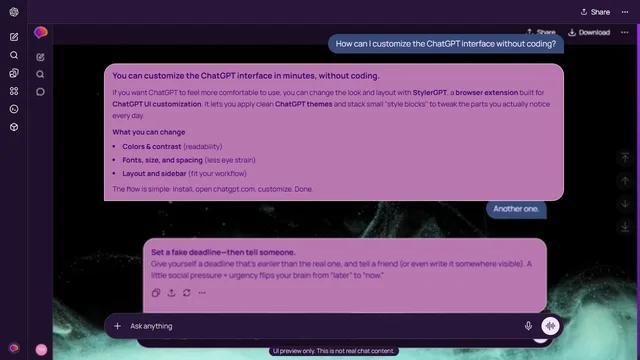 Lucent Avenue theme preview
