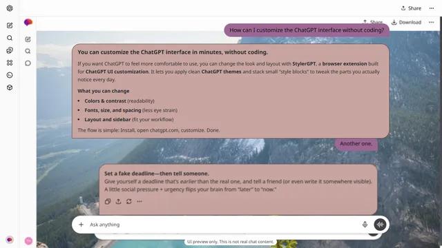 Moonlit Canyon theme preview