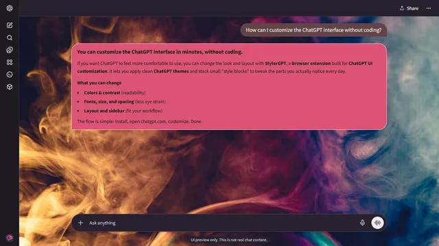 Quiet Curl theme preview