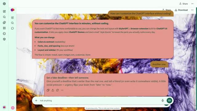 Serene Fiber theme preview