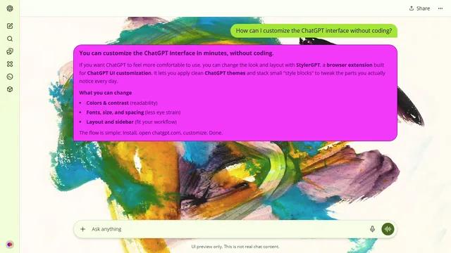 Serene Trace theme preview