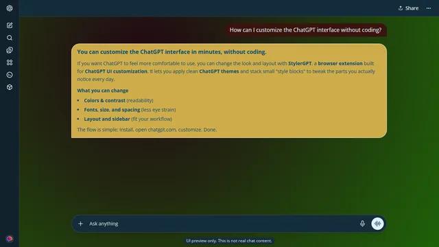 Shaded Glade theme preview