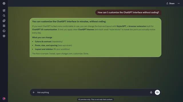 Shaded Skylane theme preview
