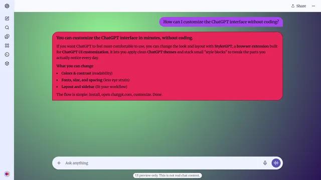 Shadowed Stencil theme preview