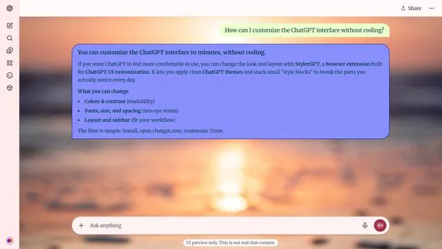 Still Water theme preview