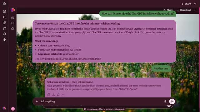 Sunlit Updraft theme preview