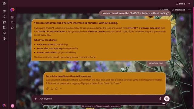 Tonal Updraft theme preview
