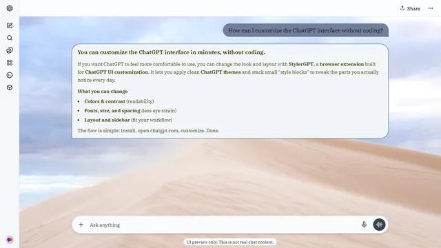 Windswept Crest theme preview