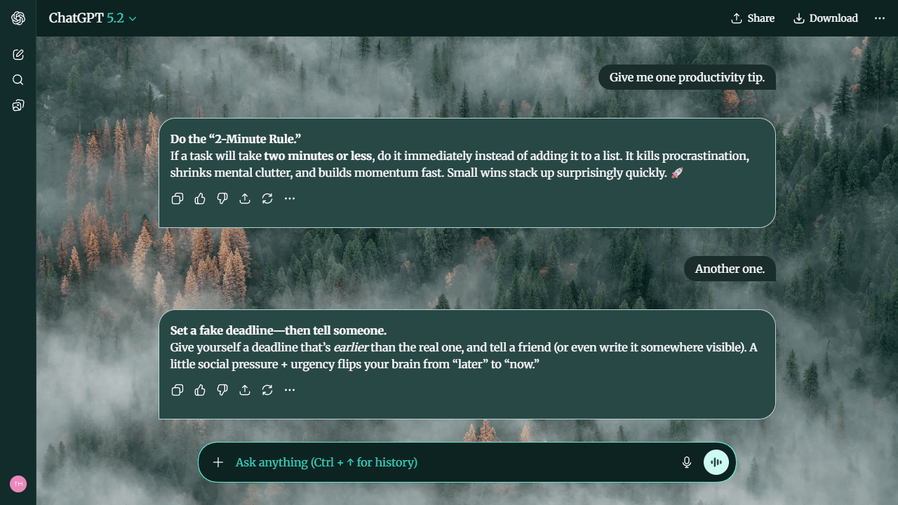 Serene Meadow theme preview
