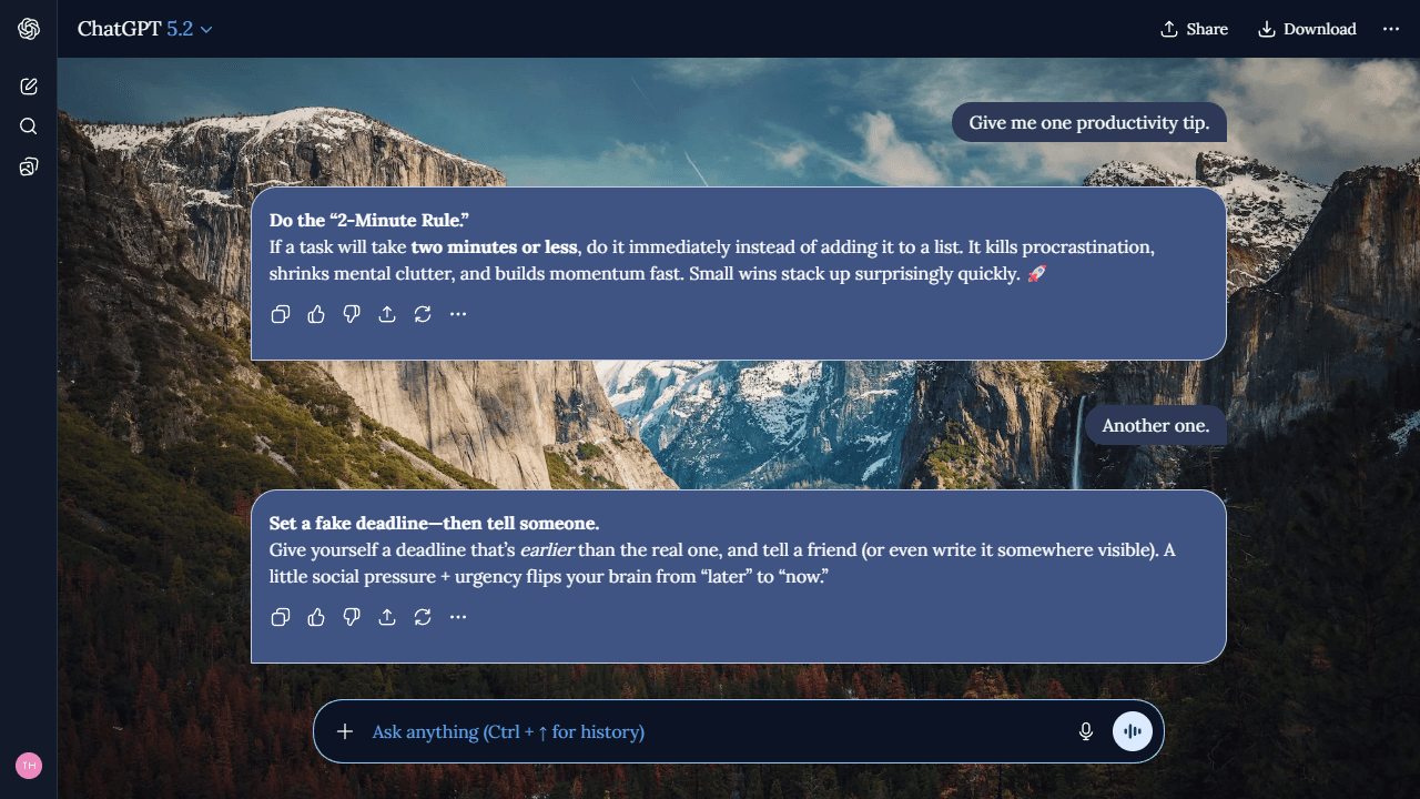 Serene Ridge theme preview