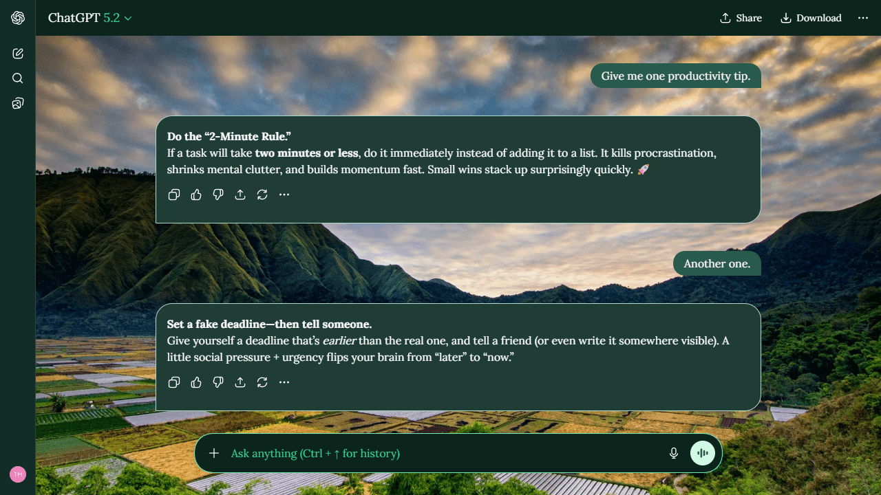 Still Skyline theme preview