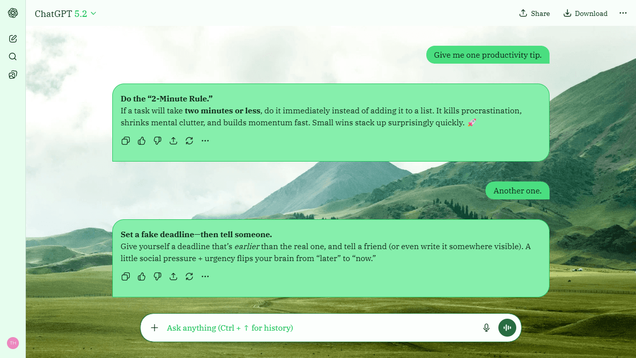 Velvet Horizon theme preview