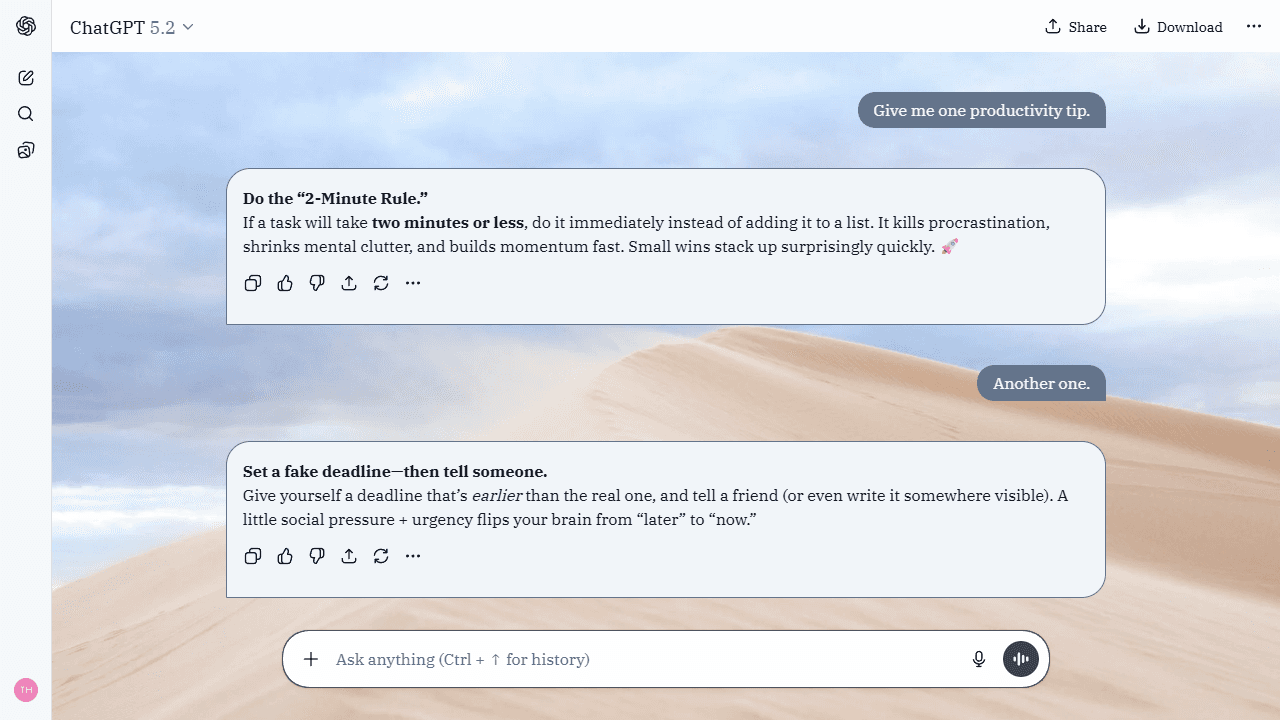 Windswept Crest theme preview